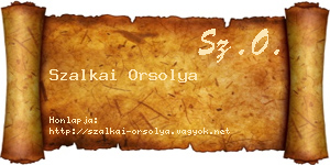 Szalkai Orsolya névjegykártya