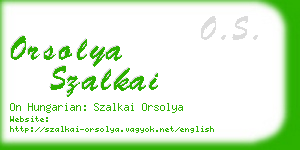 orsolya szalkai business card